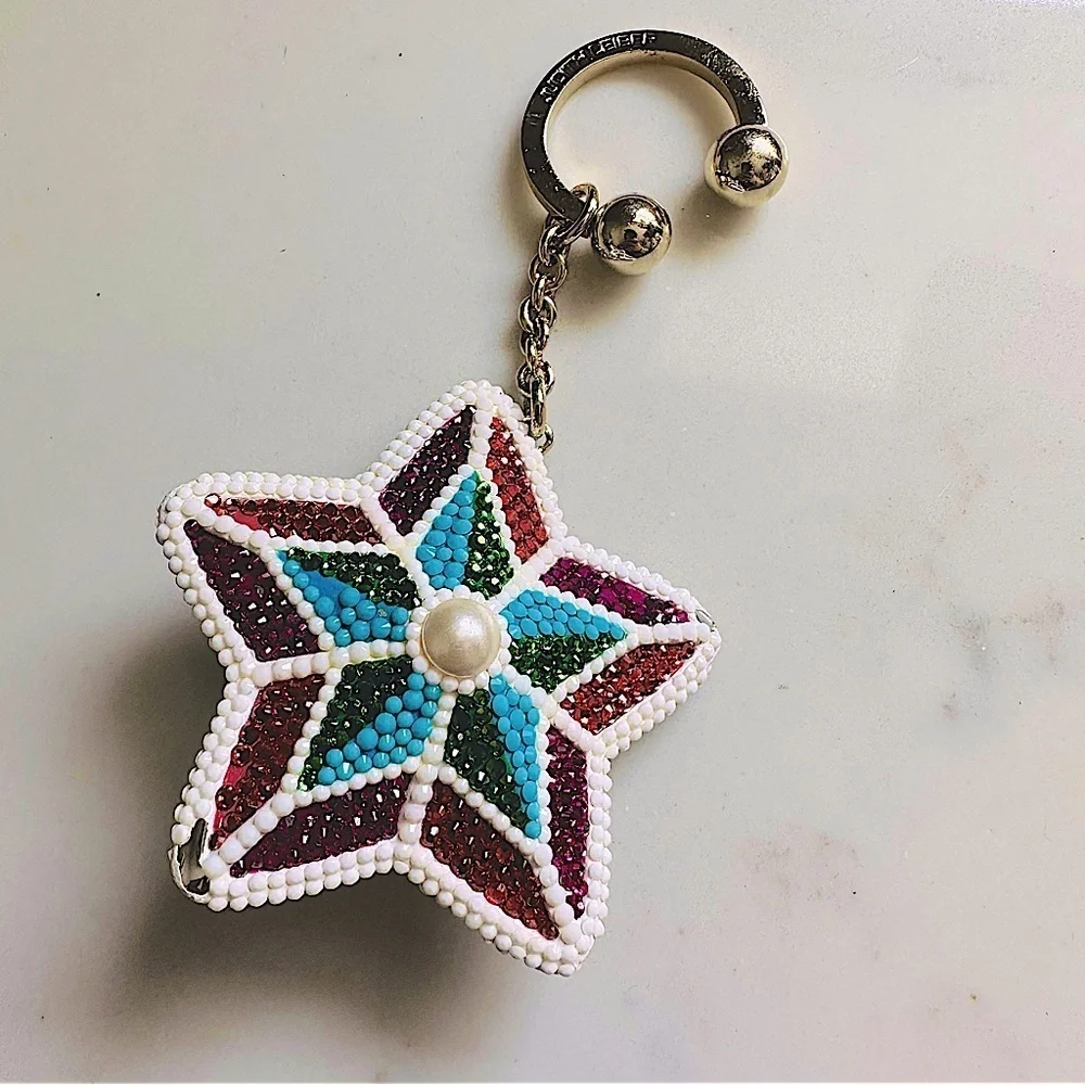 Judith Leiber Vintage Rare Jeweled Encrusted Star Key & Card Holder